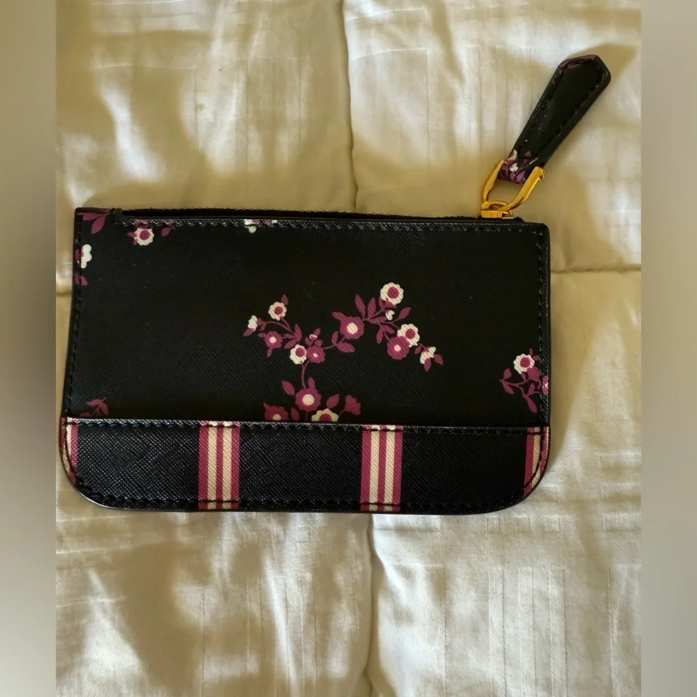 Marc Jacobs Black and Pink Floral Key Holder